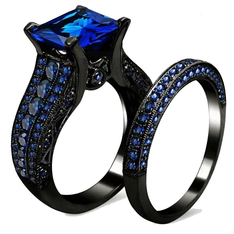 Zircon black rings set