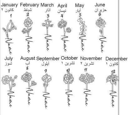 Birth Flower Necklace